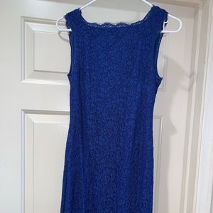 Adrianna Papell boatneck lace sheath dress